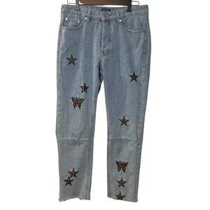 Boo Hoo Man Men’s Embellished Jeans Size 32